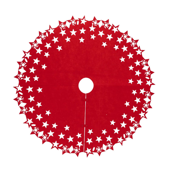 Atmosphera Tapete Arbol De Navidad X 100Cm Lona Rojo