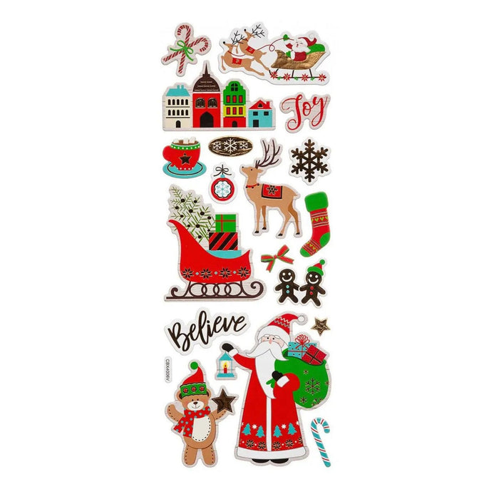 Atmosphera Adhesivos Navidad Con Relieve 25.4 X 10Cm