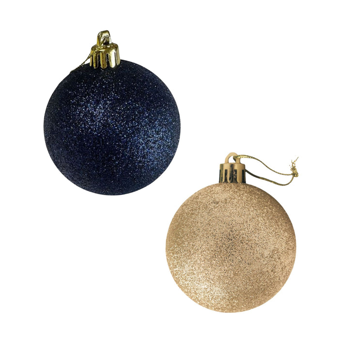 Atmosphera Set De 12 Bolas De 6Cm De Diametro Oro Azul