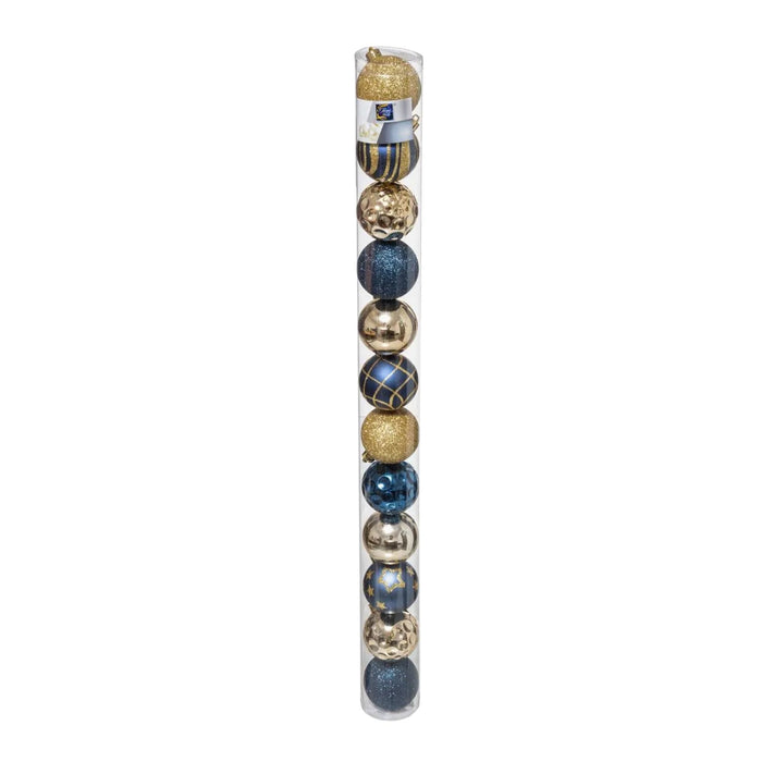 Atmosphera Set De 12 Bolas De 6Cm De Diametro Oro Azul