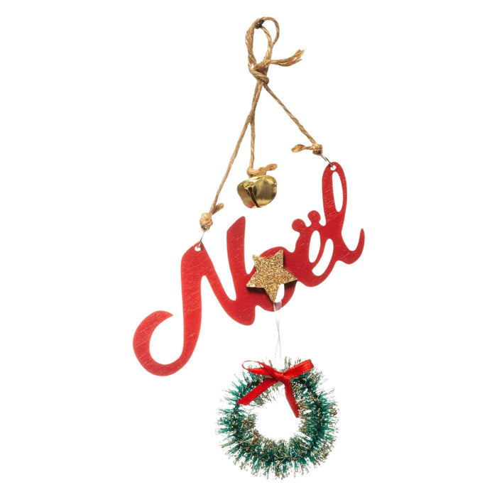 Atmosphera Tema Navideno Corona Noel Madera Roja
