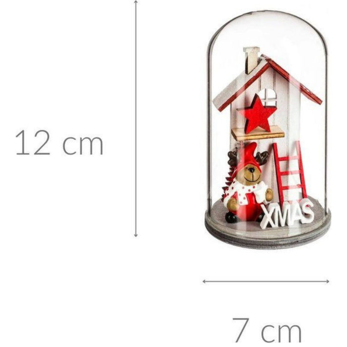 Atmosphera Cupula Decoracion Muneco De Nieve Rojo