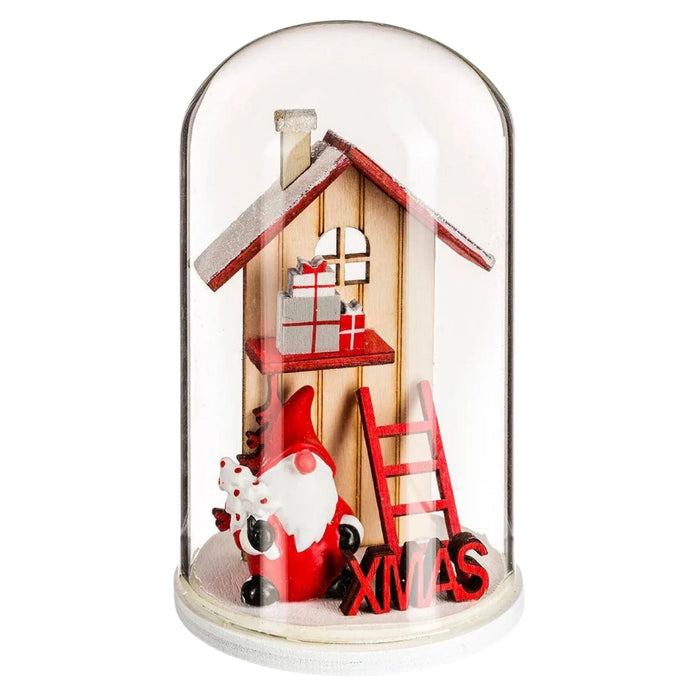 Atmosphera Cupula Decoracion Muneco De Nieve Rojo