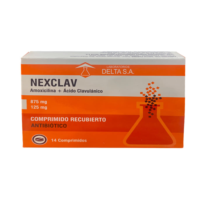 Nexclav 875/125 Mg Amoxicilina/Ácido Clavulánico X Comprimido