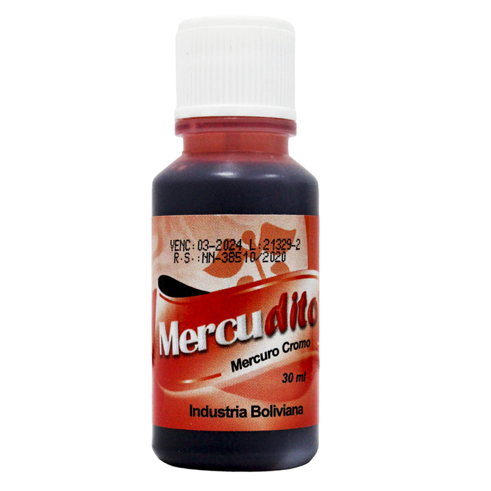 Mercurio Cromo 2-2.5% Sol Topica X 30ml