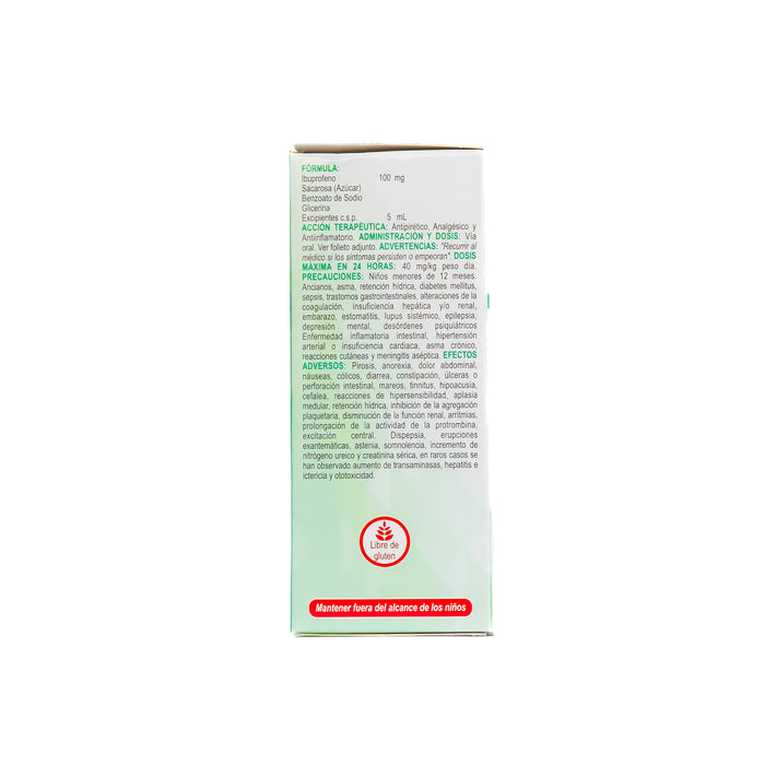 Ibufen Ibuprofeno 100Mg / 5Ml Suspensión X 100Ml