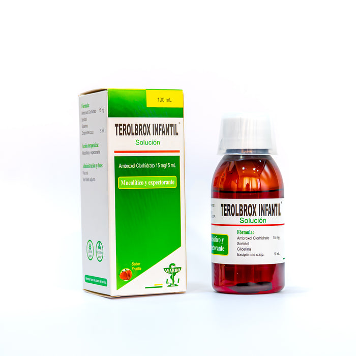 Terolbrox Infantil Ambroxol 15mg 5ml Solucion X 100ml