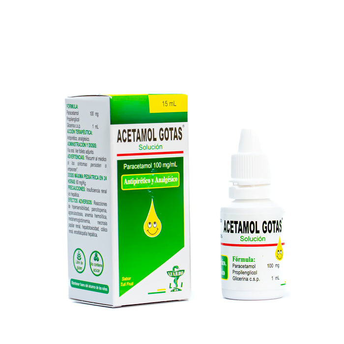 Acetamol Paracetamol 100mg / ml Gotas X 15ml