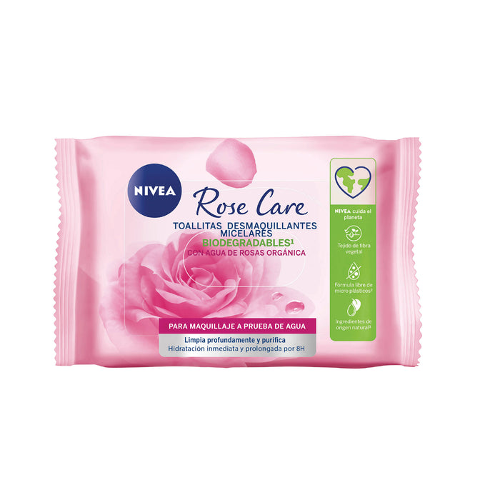 Toallas Desmaquillantes Nivea Micelares Rose Care X 25 Unidades