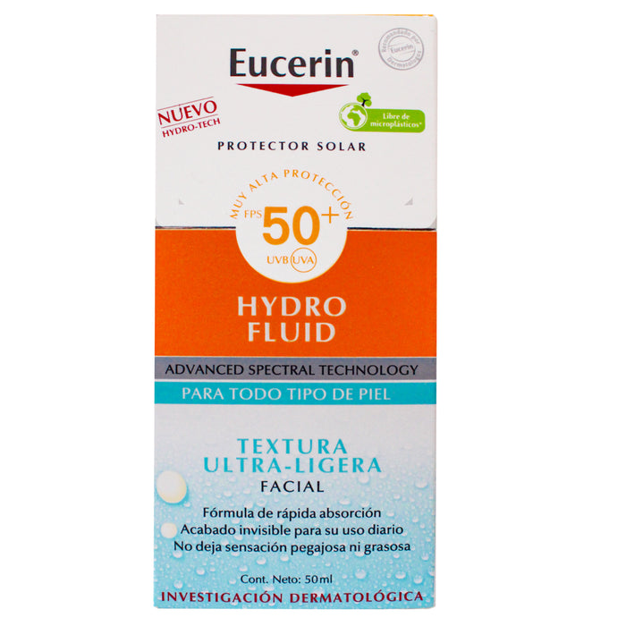 Protector Solar Eucerin Hydro Fluid Fps50+ Facial X 50ml