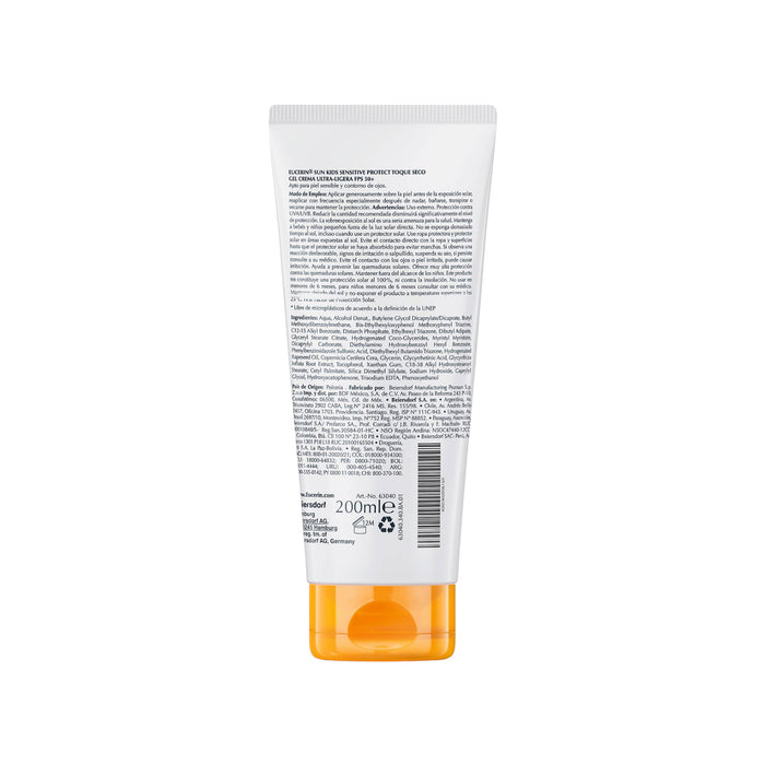 Gel Crema Toque Seco Eucerin Sun Kids Fps50+ X 200Ml