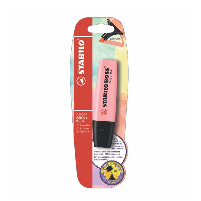 Resaltador Stabilo Boss Fluo Rosado Blister