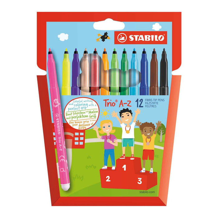 Marcador Stabilo Trio A-Z Blister X 12 Colores