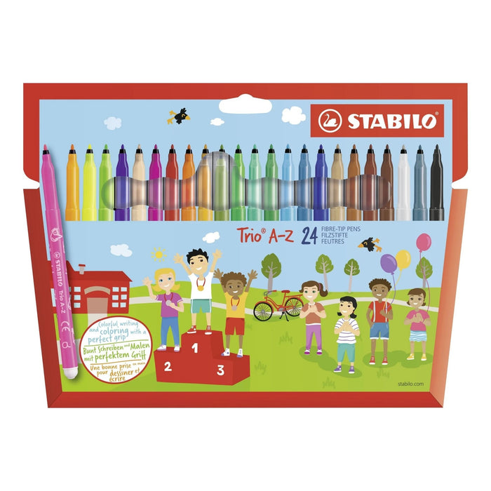 Marcador Stabilo Trio A-Z Blister X 24 Colores