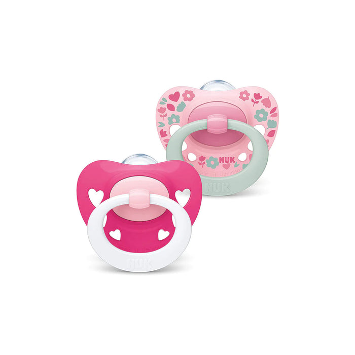 Chupete Signature Nuk Rosado 18-36M X 2 Unidades