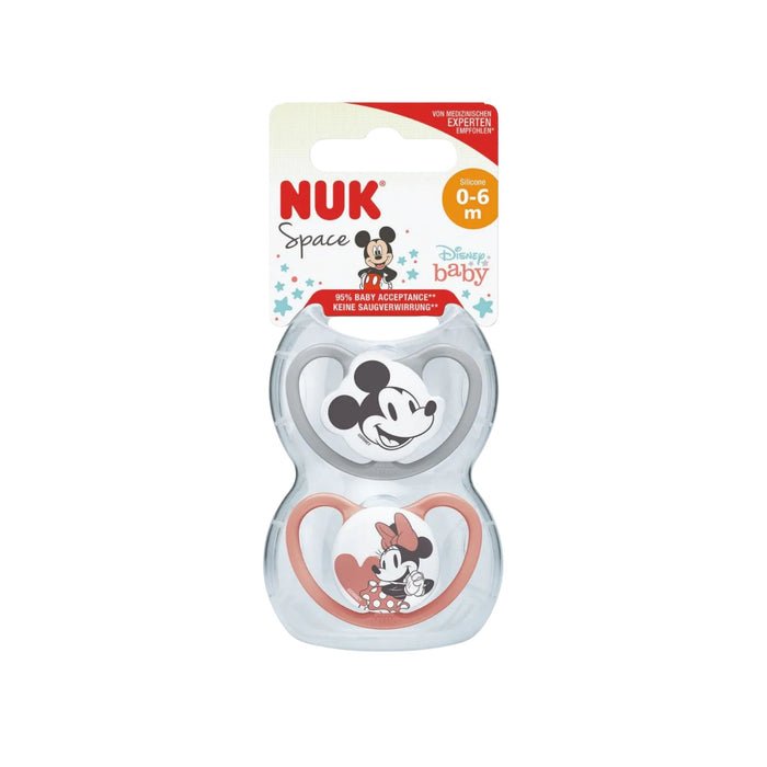 Chupete Space Nuk Mickey Minnie Mickey Minnie 0-6M X 2 Unidades