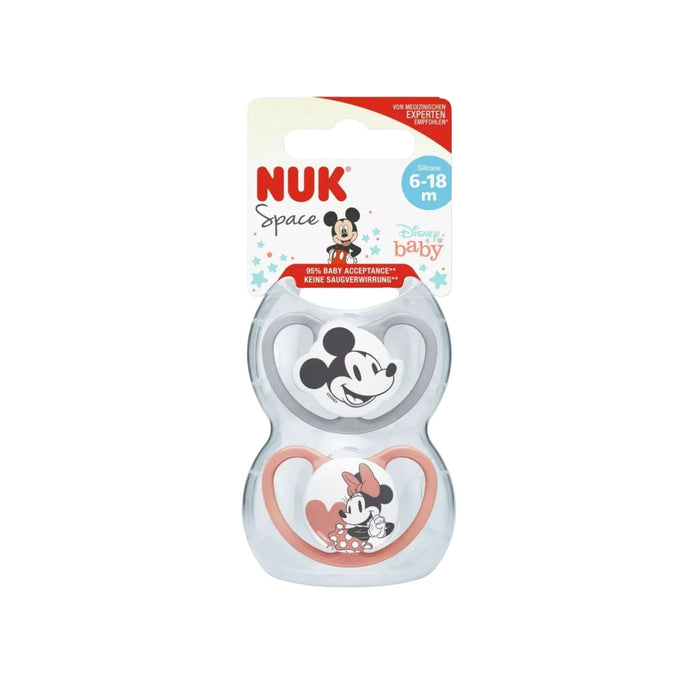 Chupete Space Nuk Mickey Minnie 6-18M X 2 Unidades