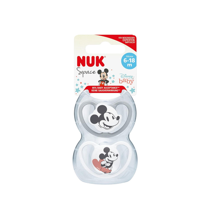 Chupete Space Nuk Mickey 6-18M X 2 Unidades