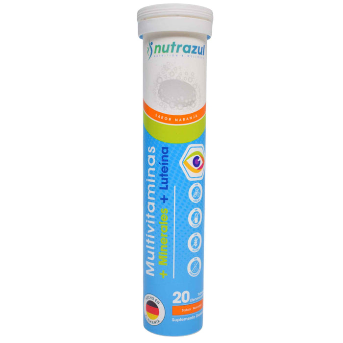 Suplemento Multivitamínico + Minerales + Luteína Nutrazul Tubo X 20 Tabletas Efervescentes