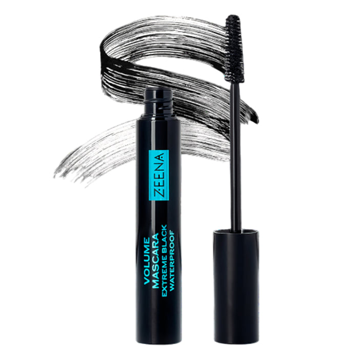 Mascara De Pestañas Volumen Extreme Black Waterproof Zeena 010