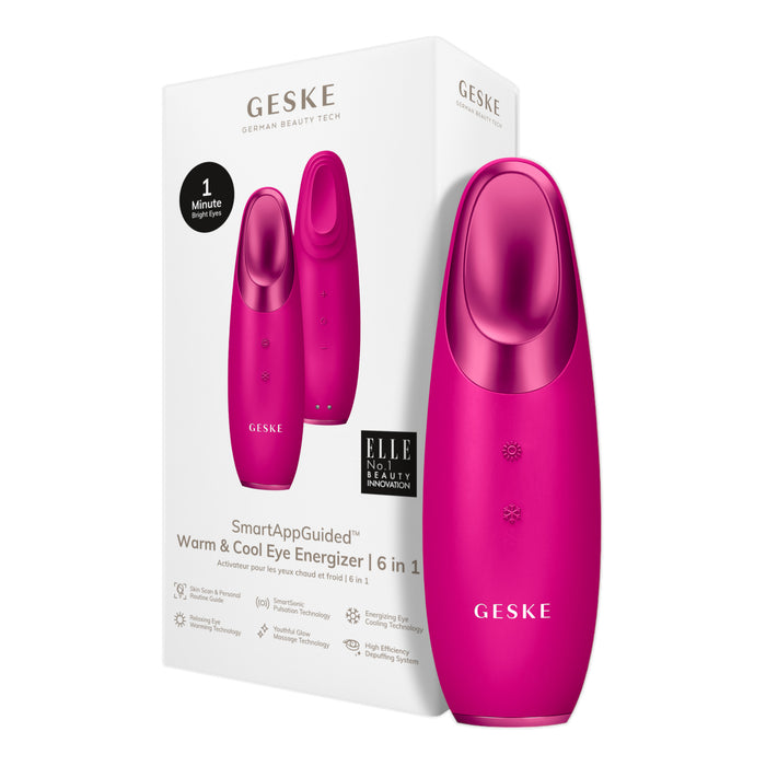 Masajeador Geske Para Área De Los Ojos Cálido y Frío Magenta 6en1