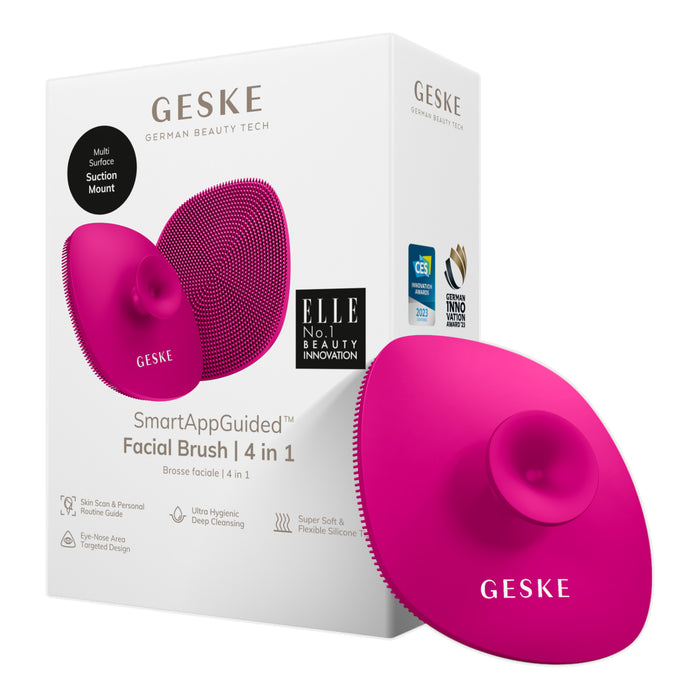 Cepillo Facial Geske Con Mango 4 en 1 Magenta