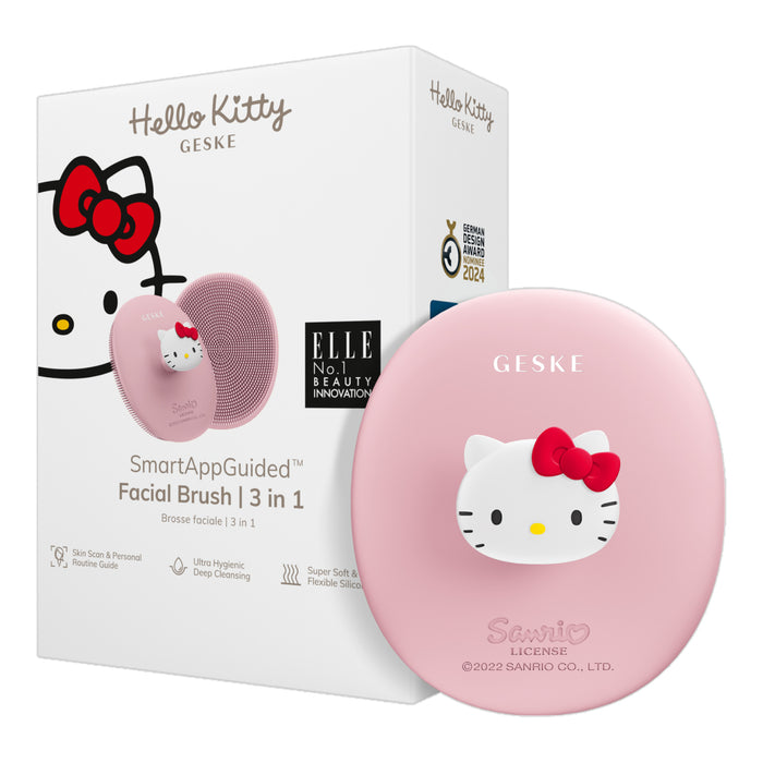 Cepillo Facial Geske Hello Kitty 3 En 1 Rosado
