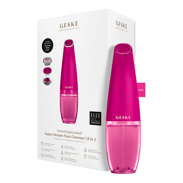 Limpiador Facial Geske Aqua-Stream 8 en 1 Magenta