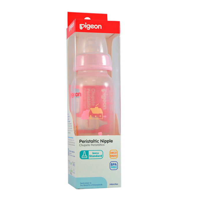 Mamadera Decorado Calidad Pichoncito Rosa X 240ml