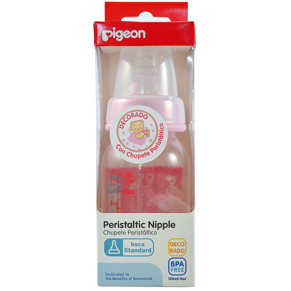 Mamadera Decorado Calidad Pigeon Rosa X 120ml