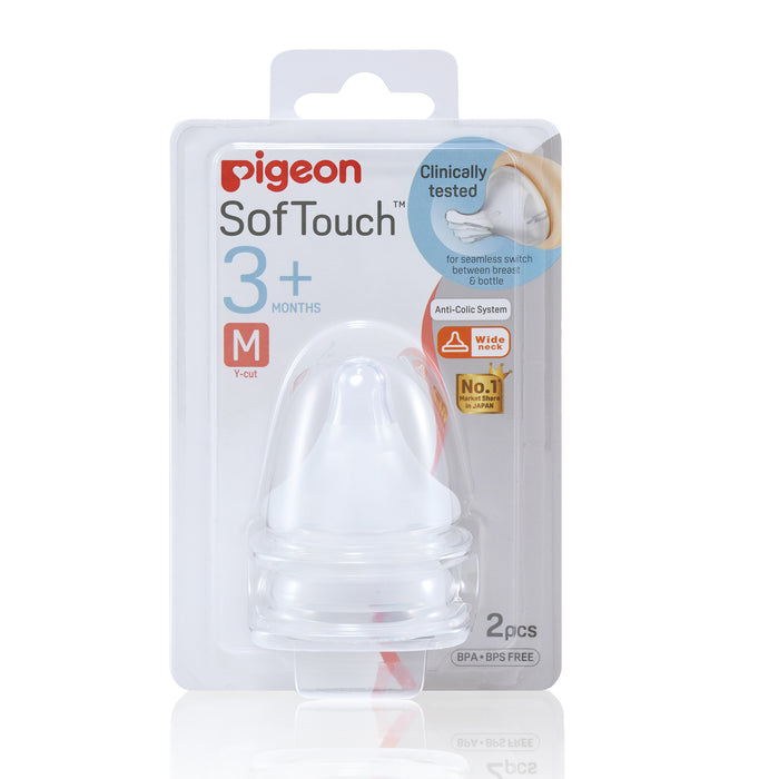 Tetina Peristáltica Plus Soft Tamaño M Boca Ancha Pigeon X 2 Unidades