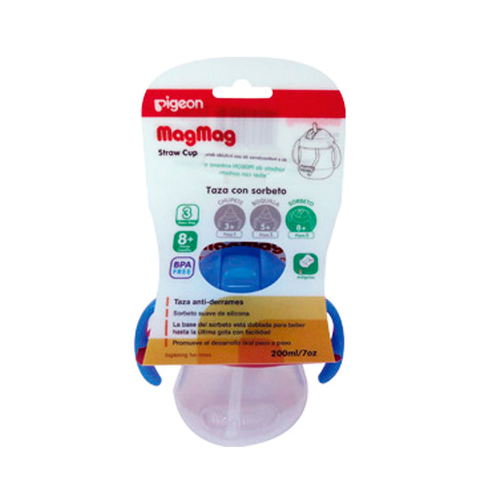 Taza Con Sorbeto Mag Mag Pigeon Celeste X 200ml