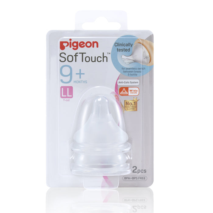 Tetina Soft Touch Peristáltica Plus Ll Boca Ancha Pigeon X 2 Unidades