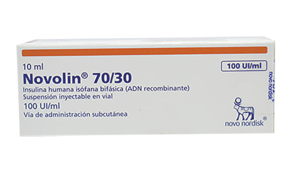 Novolin 70-30 Insulina Mixtard 100Ui Y 1ml X Ampolla