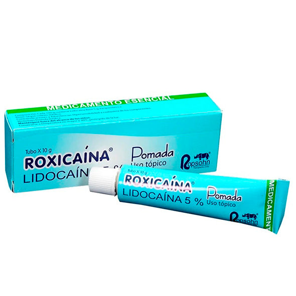 Pomada Roxicaina Anestésica con Lidocaína al 0.05% X 10g