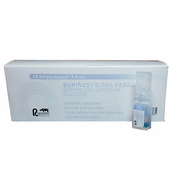 Bupinest Pesado Bupivacaina 0.75 Y 4ml X Ampolla