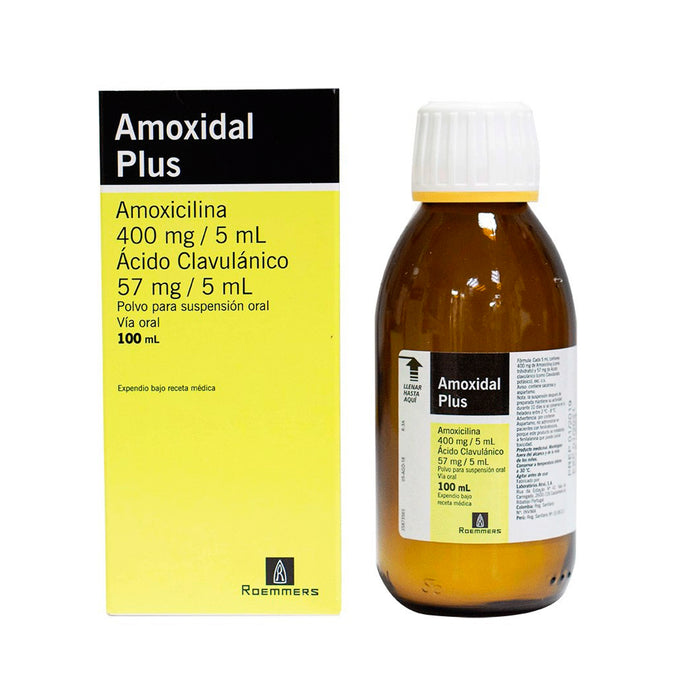 Amoxidal Plus Amoxicilina 400Mg Acido Clavulanico 57Mg X 100ml