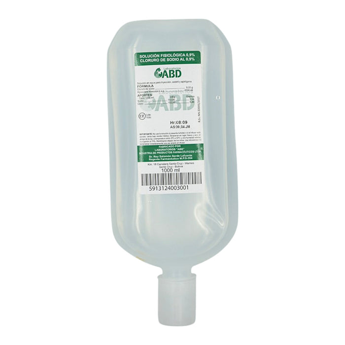 Suero Fisiologico Abd 0.9% Envase X 1000ml
