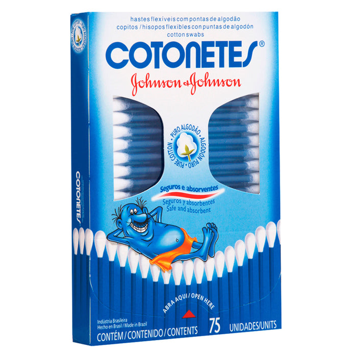 Hisopos Cotonetes Johnson & Johnson Flexibles X 75 Unidades