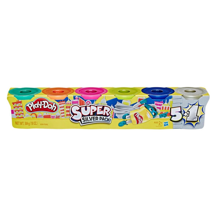 Bote De Plastilina Playdoh Super Silver And Gold 2+ X 6 Unidades