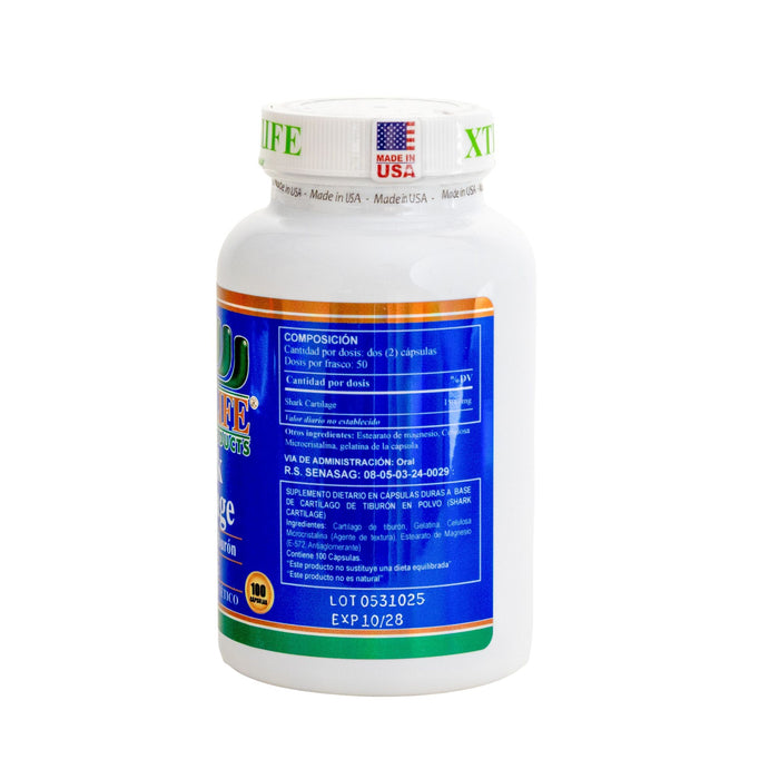 Shark Cartilage 1500Mg Xtralife X 100 Cápsulas