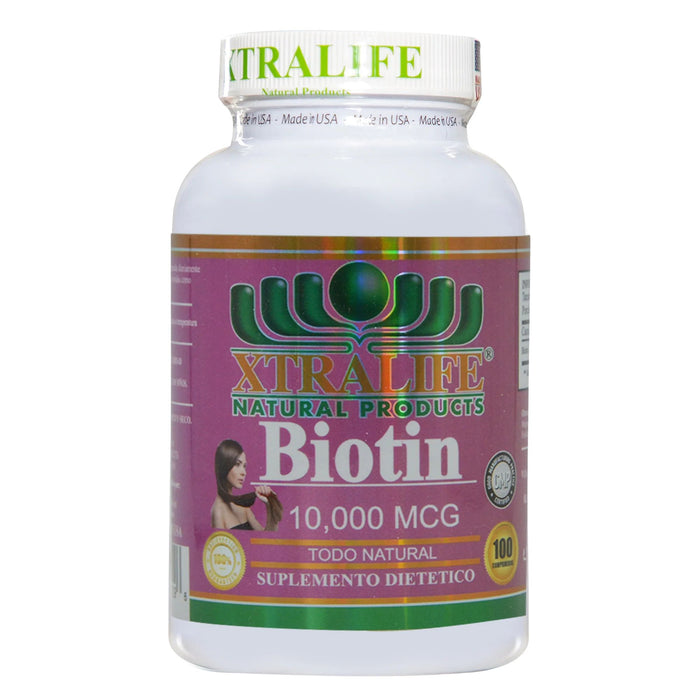 Biotina Xtralife 10000 Mcg X 100 Comprimidos