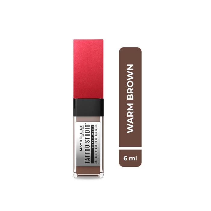 Gel Para Cejas Tattoo Brow 3D Gel - Tono Marrón Cálido Maybelline X 6Ml