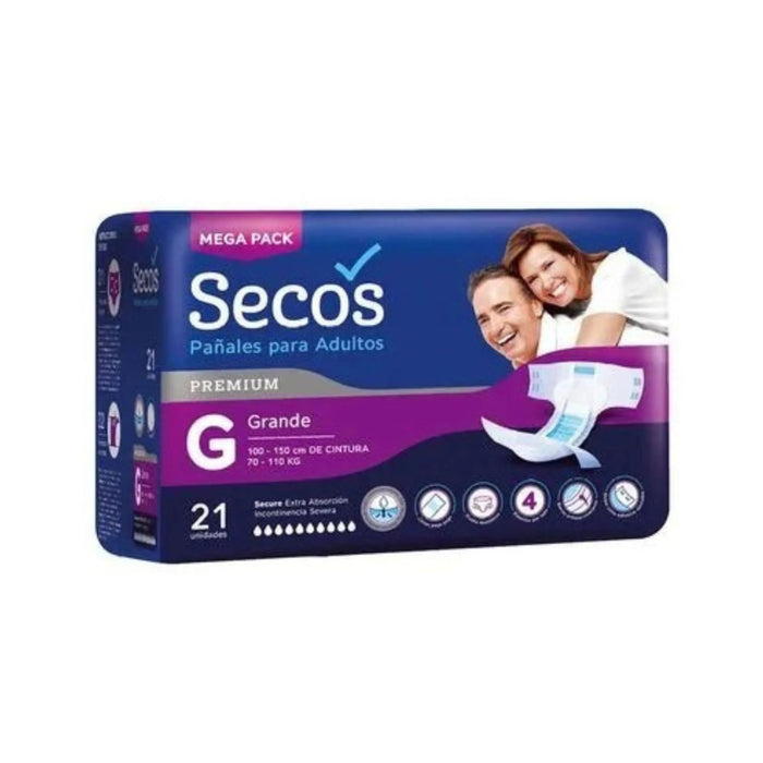 Pañal Para Adulto Secos Premium Talla G