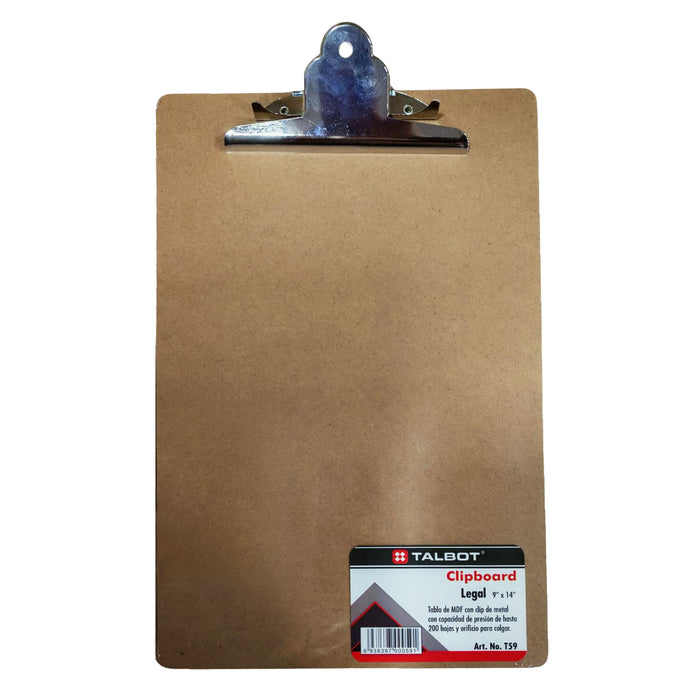 Tabla De Mdf Talbot Tam Oficio Con Clip Metal