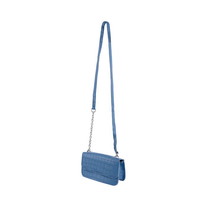Miniso Bandolera Patron Cocodrilo Con Cadena Azul