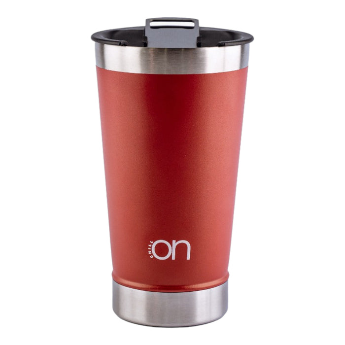 Vaso Chill-On Tapa Cerveza Rojo X 470Ml