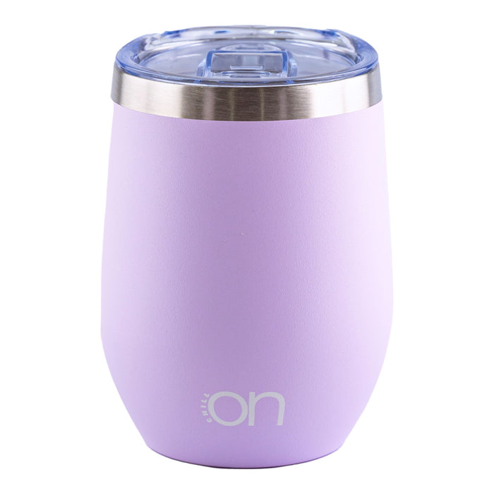 Vaso Chill-On Tapa Acrílica Presión 1 Lila X 350Ml