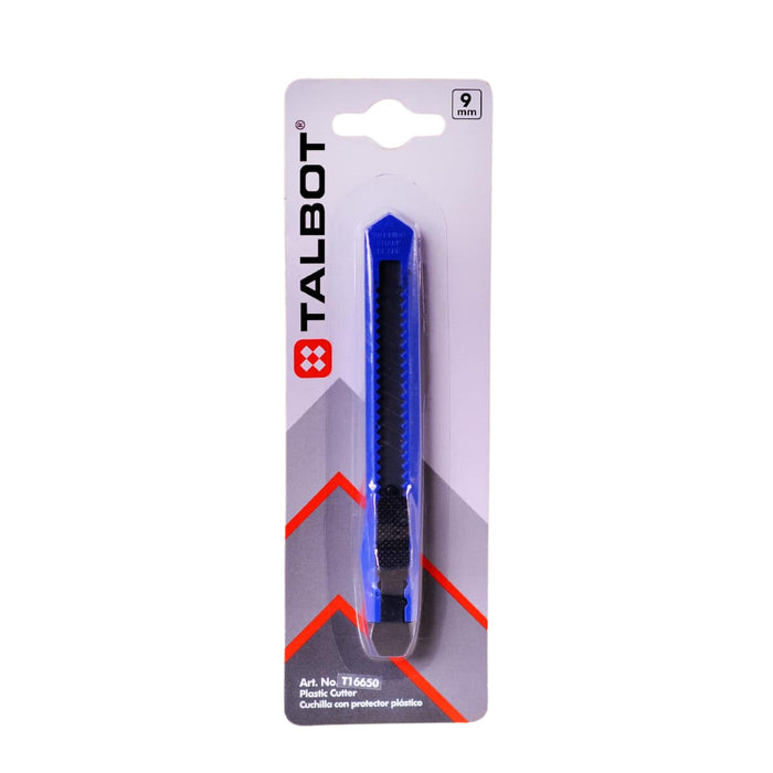 Estilete Cuchilla Plástica Talbot Simple Azul X 9 Mm