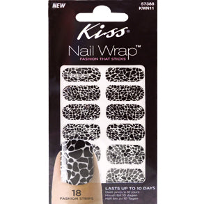 Stickers Para Uñas Kiss Nail Wrap Shrug Negro